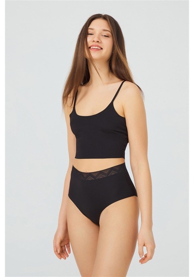 Cottonhill Basic Yüksek Bel Lazer Kesim Bikini Külot 7'li Paket - 2 Model2