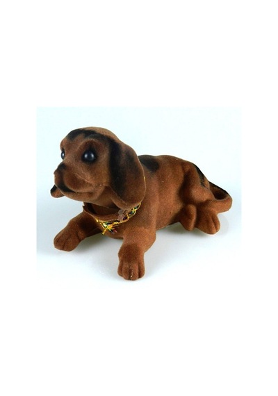 Kahverengi Kafa Sallayan Köpek Araç Içi Aksesuar 17x9x7 Cm