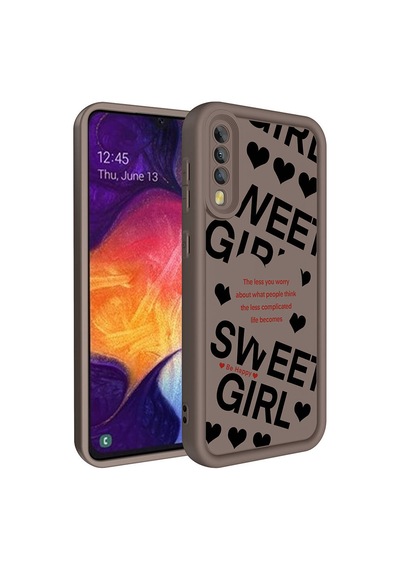 Galaxy A50 Kılıf Kamera Korumalı Baskılı Arka Yüzey Zore Klas Kapak Siyah
