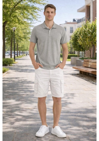Alexander Gardi Alexandergardı Regular Fit Polo Yaka T-shirt Gri