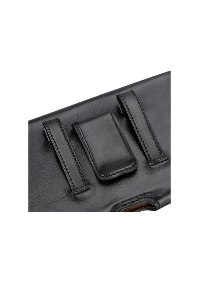 Arc Clıp Onyx Black Leather 6.9" Phone Case Siyah