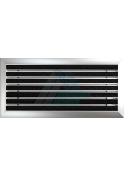 50X80Cm Siyah Halı Yüzeyli 25Mm Yükseklikte Alüminyum Paspas