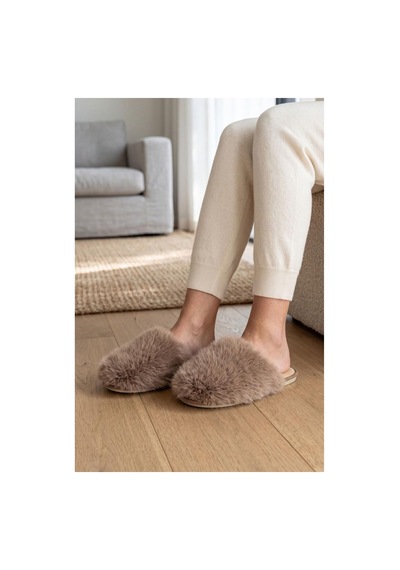 Twigy Twıgy Tw Ella Kahve Kadın Peluş Ev Terliği 37/41