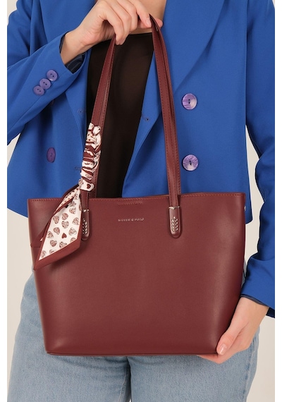 Silver Polo Sp1238 Kadın Omuz Çantası Cilt Bordo-bordo