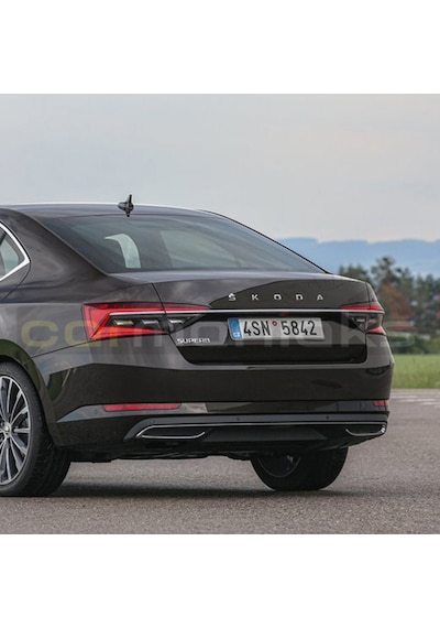 Skoda Yeni Tip Bagaj Yazısı Amblem 3D Sticker Beyaz (527218154)