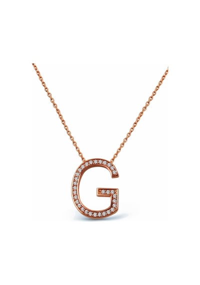 925 Ayar Gümüş Rose G Harfi Kolye - 23089701 Rose Gold