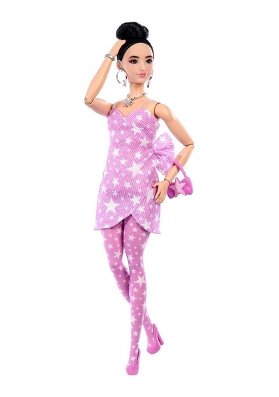 Jjn71 Barbie Deluxe Style - Yıldız Desenli Elbise