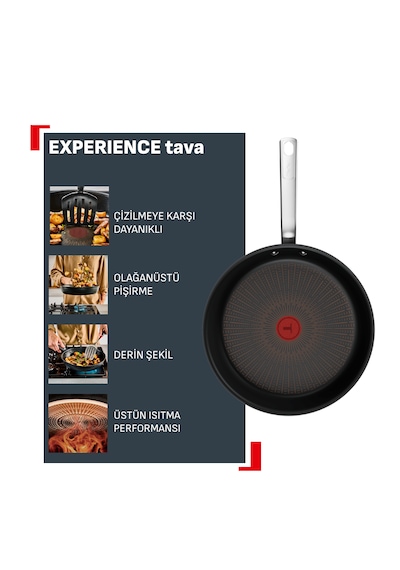 Tefal Experience Fusion Core 9x Tava - 20 Cm 001 Siyah