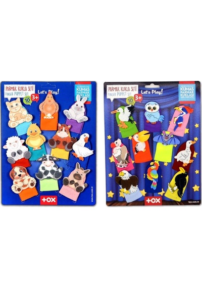 2 Set - 20 Parça Tox Evcil Hayvanlar ve Uçan Hayvanlar Parmak Kuk