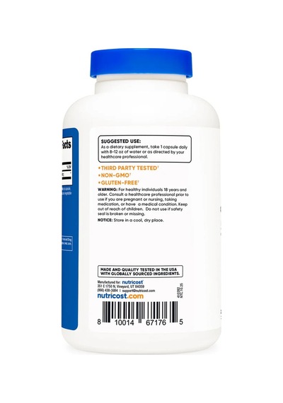 Nutricost Inositol 500 Mg 240 Kapsül / As Myo-ınositol