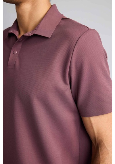 Defacto Standart Fıt Polo Yaka Sporcu Kısa Kollu Polo Tişört E9351ax26spbr475 Bordo-br475