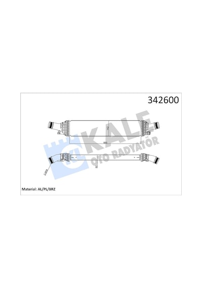 Kale 342600 Turbo Radyatörü Intercooler - Audi A5 2008- 2.0 Tfsi 8k0145805g - 8k0145805l - 8k0145805p