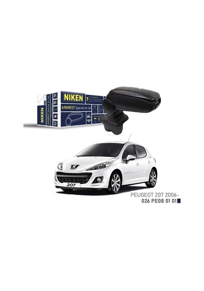 Niken Peugeot 207 Kol Dayama Kolçak Siyah 2006+ Sonrası Uyumlu
