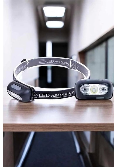 Kafa Lambası Kamp Lambası Led Işık Şarjlı Ayarlanabilir Çok Renkli