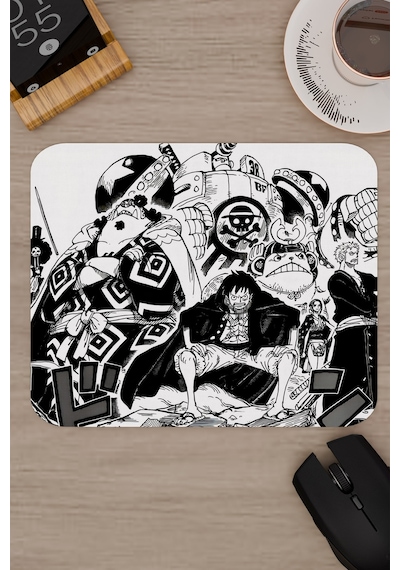 One Piece Kaymaz Dikişli Kauçuk Oyuncu Mousepad V4 - 22x18 Gaming Mouse Pad Fare Altlığı