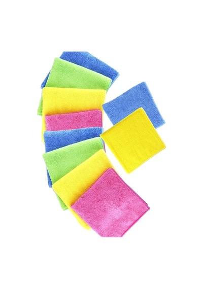 Butik Yıldız, 12li Mikrofiber Bez Mikro Fiber Temizlik Bezi 30 X 30 Cm, Çok Renkli, 8682942mb1