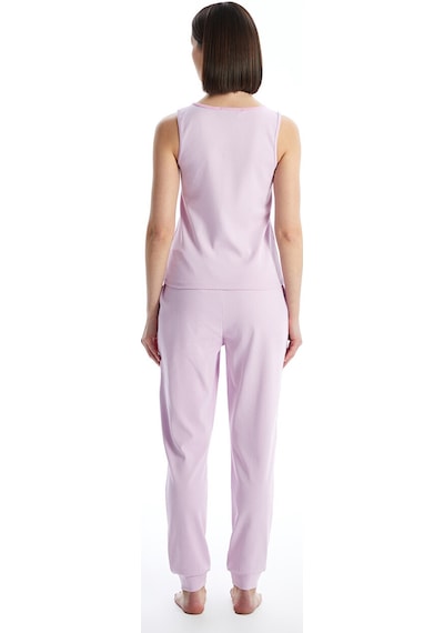Lcw Dream Lila Kaçık Yaka Baskılı Kadın Pijama Takımı