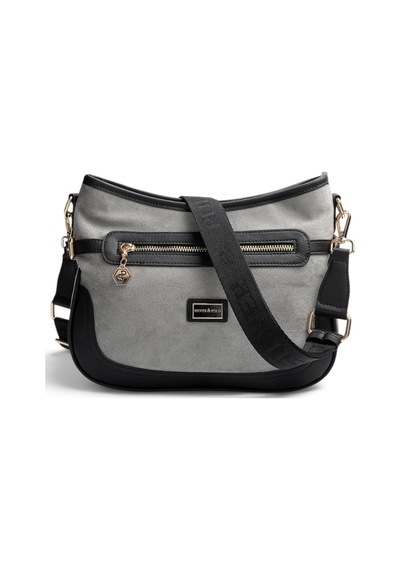 Silver & Polo Silver Polo Füme - Siyah Süet Kadın Çapraz Çanta Sp1296