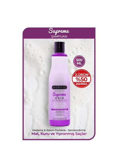 Morfose Morfose Supreme Saç Şampuanı 500 Ml - Besleme, Bakım Ve Parlaklık