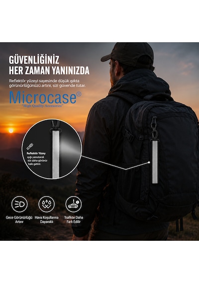 Microcase Çanta Elbise Kemer Ve Farklı Kullanım Yerleri İçin Reflöktör Uyarıcı Askılık Al5595