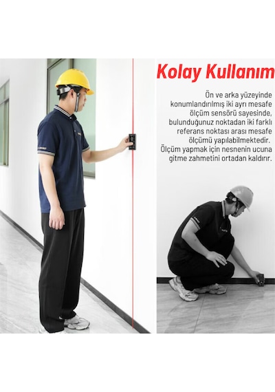 Sndway Sw-dr60 Çift Yön Lazerli Lazermetre 60m+60m Dikey Ve Yatay Ölçüm
