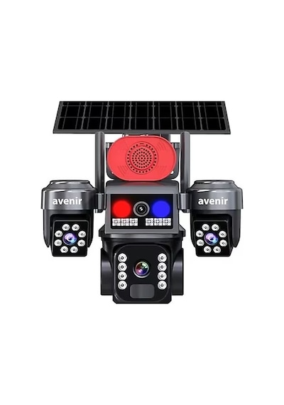 Av-s463g 3 Kameralı Sım Kartlı Güneş Panelli 6mp Ptz Güvenlik Kamerası