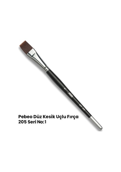 Pebeo 205 Seri Düz Kesik Uçlu Fırça No 1