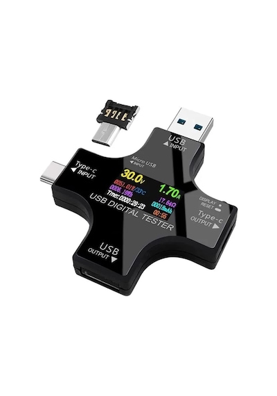 Hubrendy Sh Powermaster Pm-26611 Usb Tester Voltmetre Ampermetre Akım Göstergesi Multimetre Test Cih