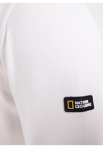 National Geographic Ekru Erkek Kazak N6wm-kzk4029 Krem