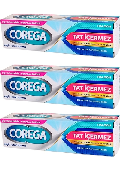 Süper Protez Yapıştırıcı Tatsız Krem 40 Gr 3 Adet