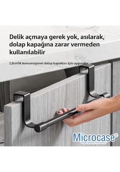 Microcase Mutfak Dolabından Havluluk Askılığı 24 Cm 2 Adet Al5714 Beyaz