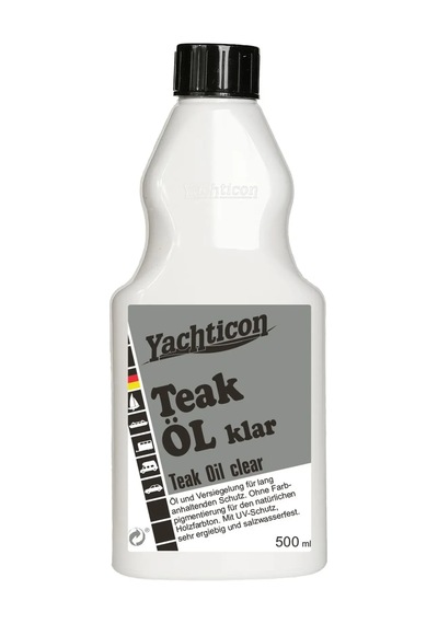 Yachticon - Şeffaf Tik Yağı 500 Ml : Ahşabınızın Doğal Dokusuna Dokunmadan Uv Ve Su Kalkanı Oluşturun
