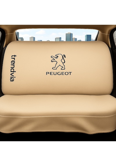 Peugeot Uyumlu Ön Arka Koltuk Kılıfı Penye Servis Kılıfı Oto Koruma Seti Bej