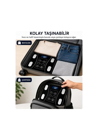 180 Kg Dijital Cam Baskül Elektronik Tartı Lcd Ekranlı Sıcaklık Göstergeli Hassas Vücut Tartısı