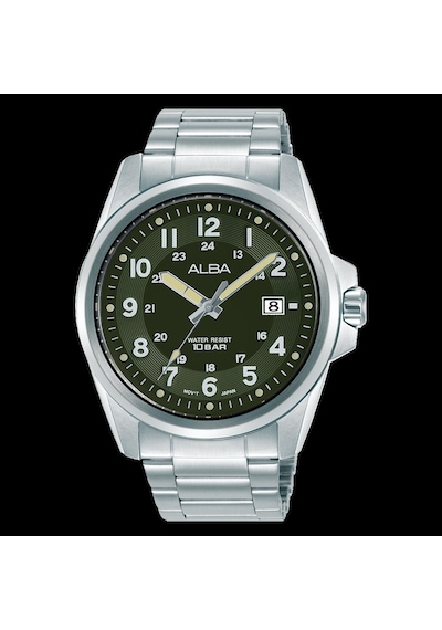 As9v99x1 Alba Quartz Çelik Gri Haki Kadran 10 Atm 42 Mm Erkek Kol Saati