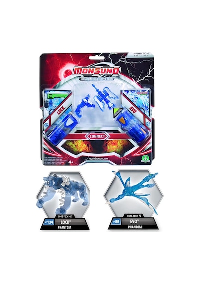 Monsuno, Lisanslı Mega Arena, 4 Adet Kapsül-4 Figür-4 Kart Full Oyun Seti