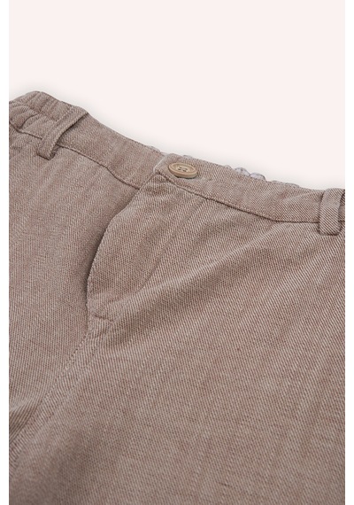 Panço Erkek Çocuk Beli Lastikli Pantolon Kahve