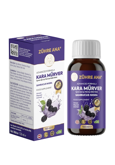 Kara Mürver Sambucus Nigra İçeren Şurup 150 Ml
