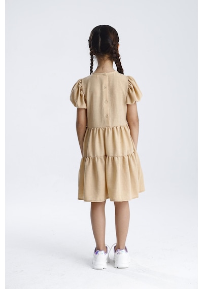 Miababy Basic Düz Elbise Bej
