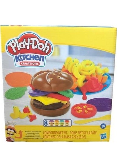 Play-Doh Mutfak Atölyesi Hamburger ve Patates Kızartması Oyun Ham