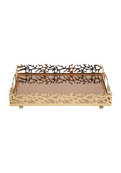 Canba M Gold Dikdörtgen Tepsi 40 Cm