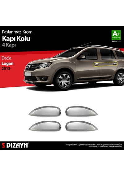 S-Dizayn Dacia Logan Mcv Krom Kapı Kolu 4 Kapı 2013-2020
