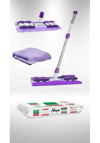 Sleepy Mop Aparatı + Easy Clean Mop Islak Havlu Uyumlu Mop Set