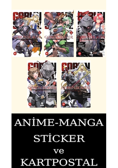 Goblin Slayer 1-2-3-4-5 Manga Seti 5 Kitap / Anime-manga Sticker Ve Kartpostal