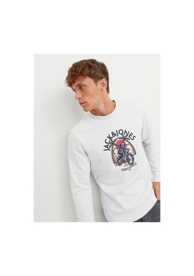 Jack & Jones Jorboney Erkek Beyaz Sweatshirt 12244220-white Siyah