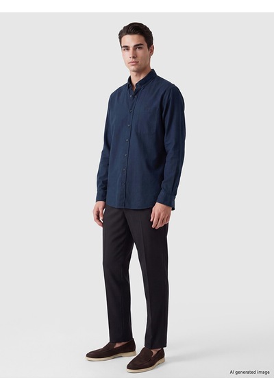 Lcwaıkıkı Classic Lacivert Regular Fit Gabardin Erkek Gömlek