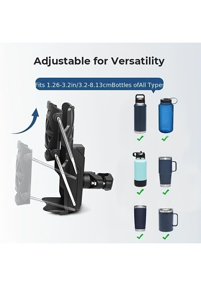 H371 Universal Bisiklet Termos Tutucu 360 Dönebilen Motosiklet Suluk Gidon Tipi Bardak Tutucu 1.26-3.2 Çok Renkli
