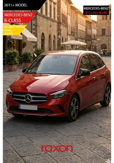 Mercedes-benz B-class W246 2011+ Batman & Yarasa Ayna Kapağı Parlak Piano Black Sport