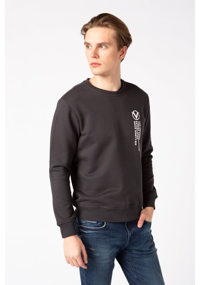 Vigoss Erkek Baskılı Sweatshırt 62132-30048 Koyu Antrasit