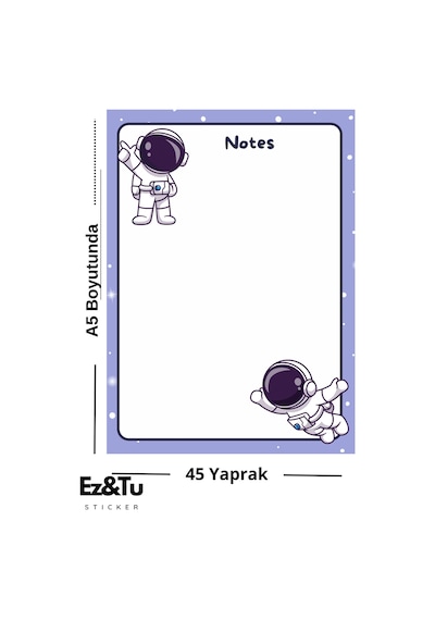 Uzay Ve Astronot A5 Defter 45 Yaprak Galaxy Collection Çok Renkli